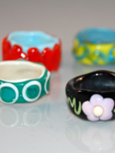 bunte Glasringe von Astrid Ottermann