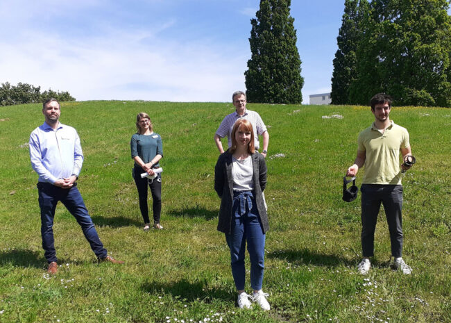 v.l.n.r.: Dr. Peter Flüchter und Dr. Claudia Schulz (AMEOS Klinikum), Prof. Dr. Felix Osterheider (Aloys&Brigitte Coppenrath Stiftung), Marc Viladrich und Imke Mayer (LobVR). Fotos: Copyright Aloys & Brigitte Coppenrath Stiftung